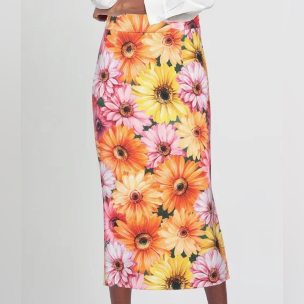 Authentic Floral Dolce&Gabbana Woman Viscose, Elastane Midi skirt